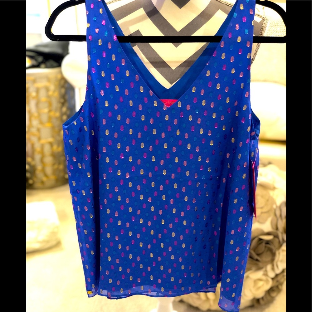 NWT, size Medium, Lilly Pulitzer, Florin Silk Tank.